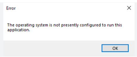 Error The operating system is not presently