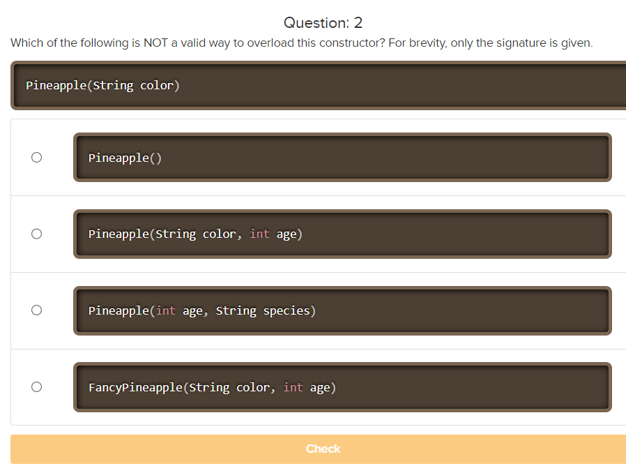 Question: 2 Which of the following is NOT a valid