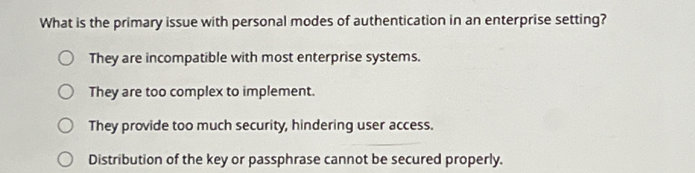 What is the primary issue with personal modes of