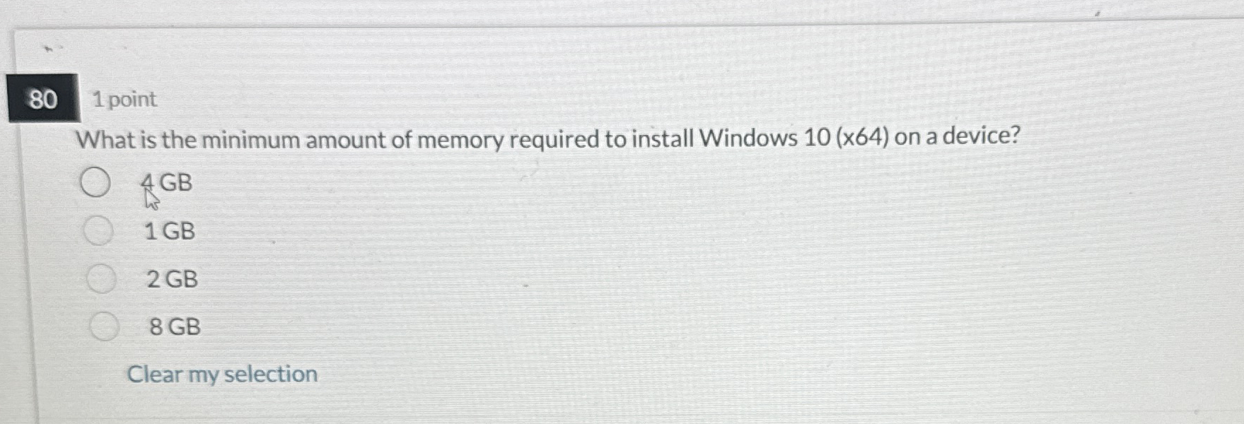 What is the minimum amount of memory required to