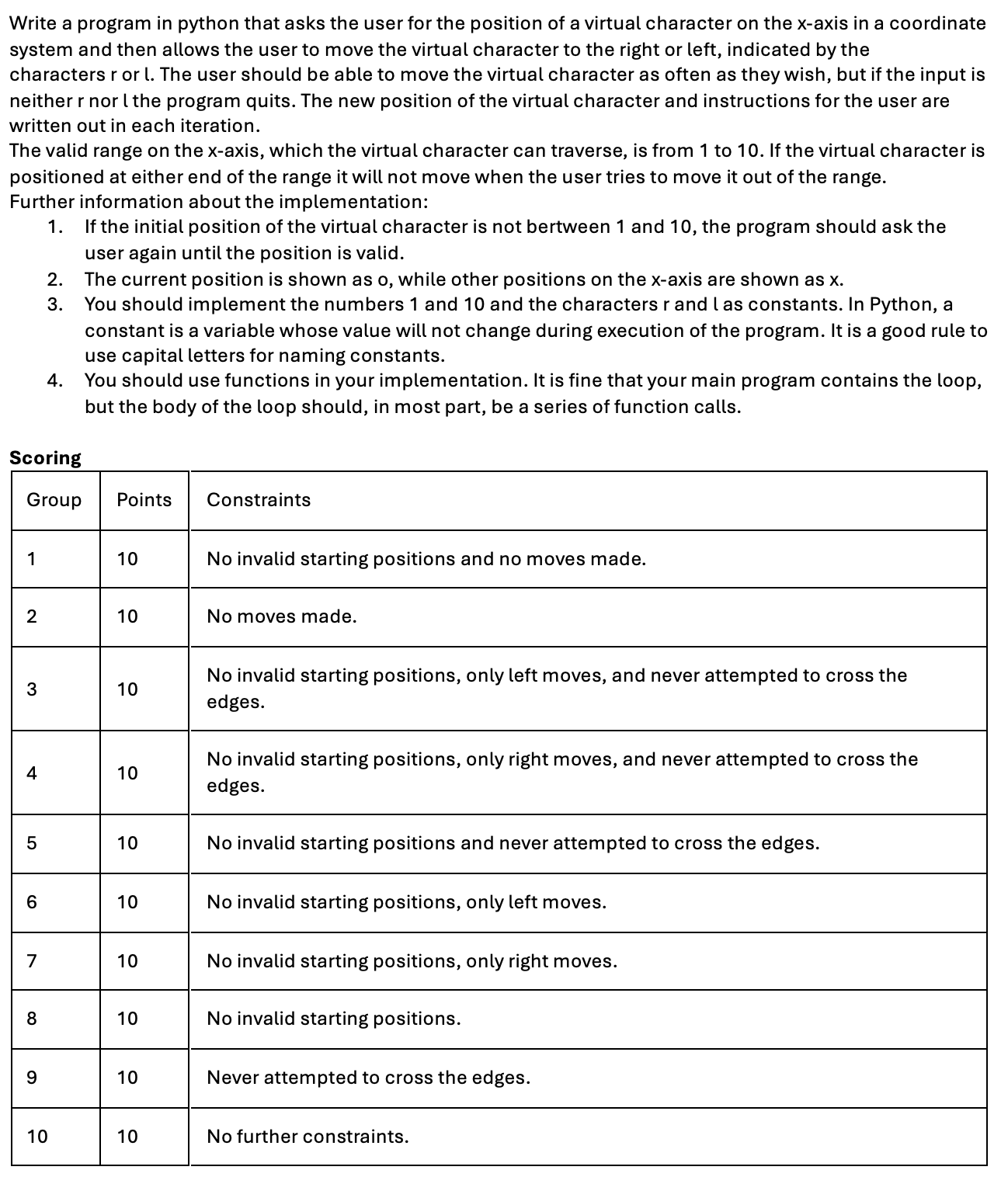 Write a program in python that asks the user for