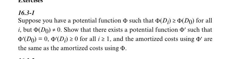 1 6 . 3 - 1 Suppose you have a potential function