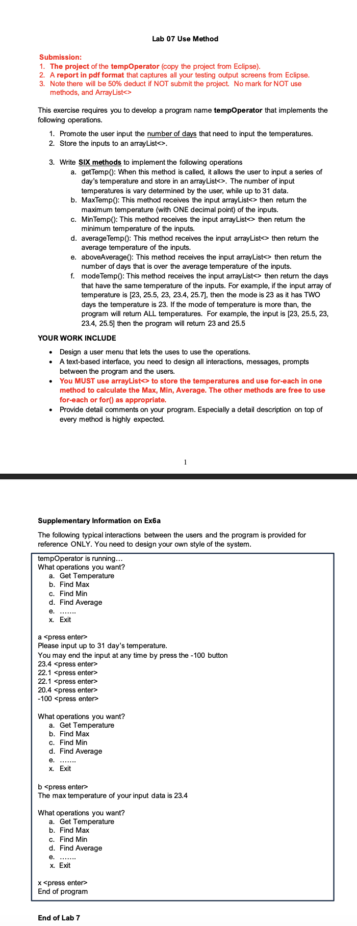 Submission: 1 . The project of the tempOperator (
