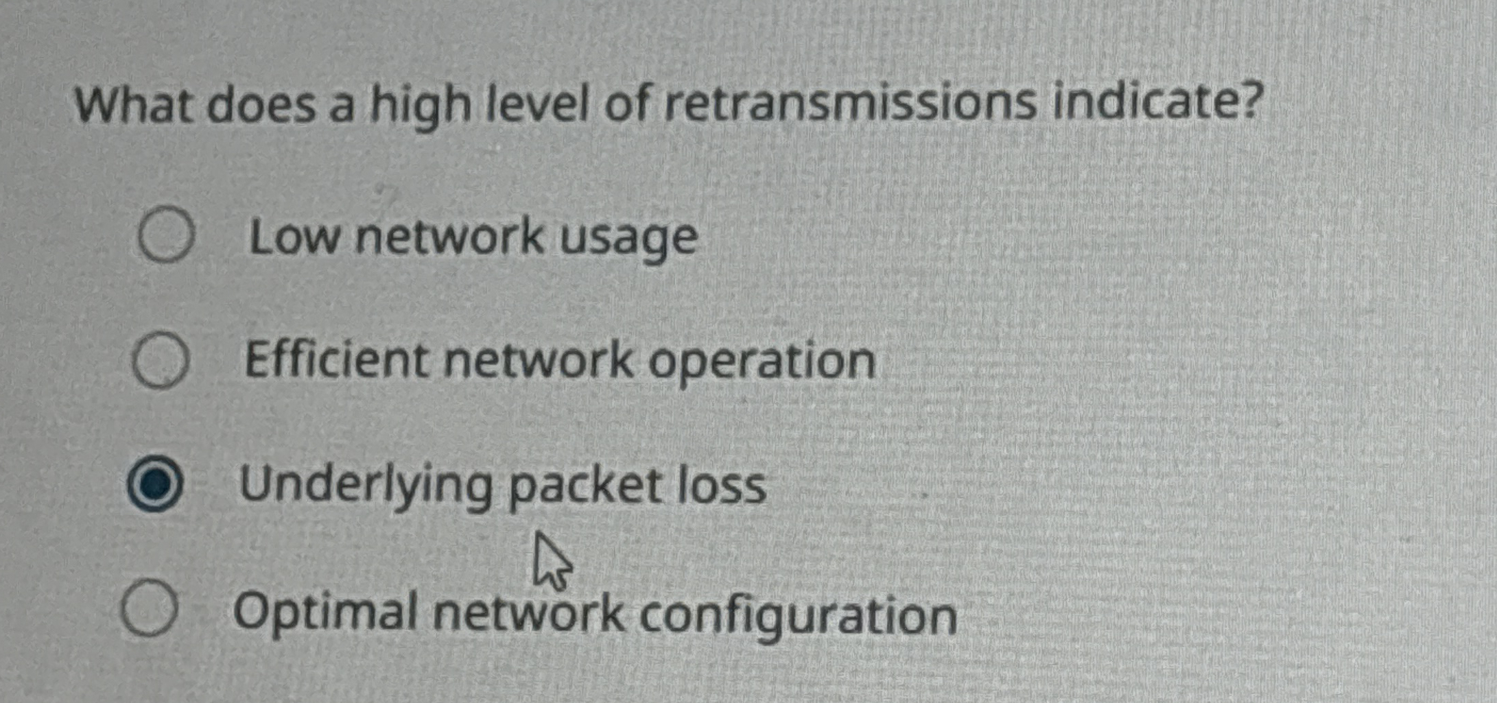 What does a high level of retransmissions