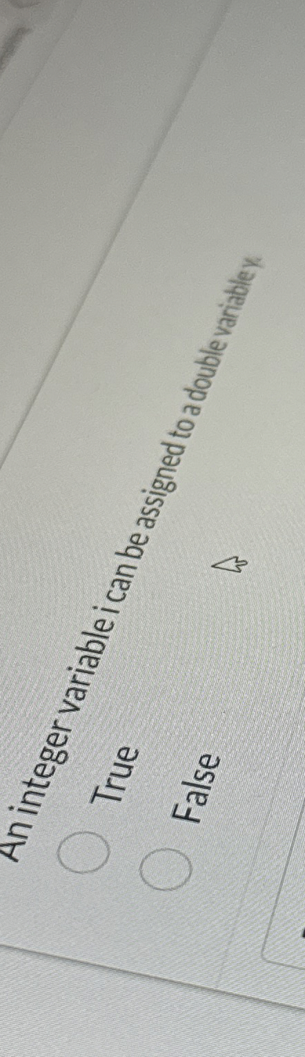 An integervariable i can be assigned to a double