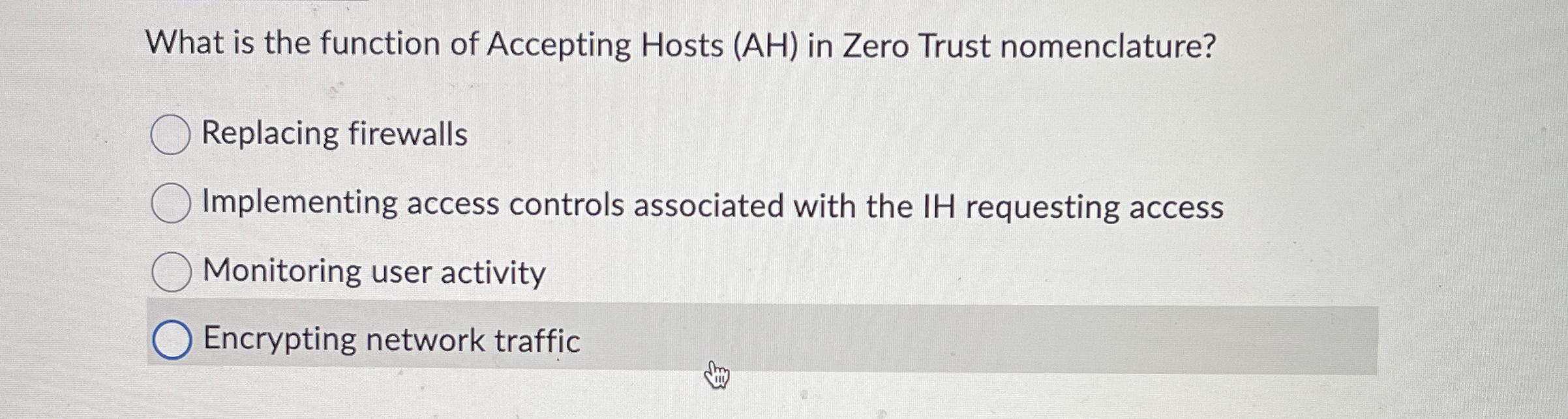 What is the function of Accepting Hosts ( AH ) in