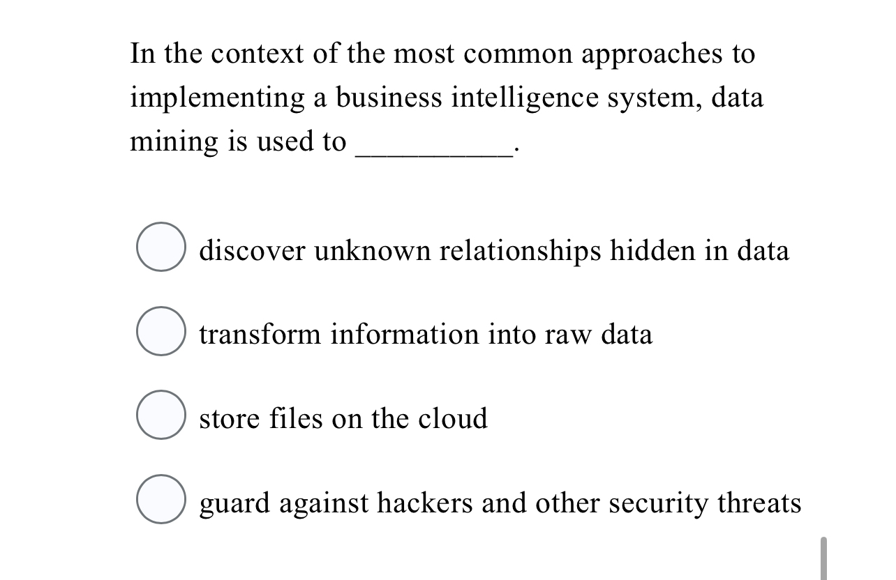 In the context of the most common approaches to