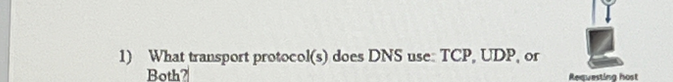 What transport protocol ( s ) does DNS use: TCP ,