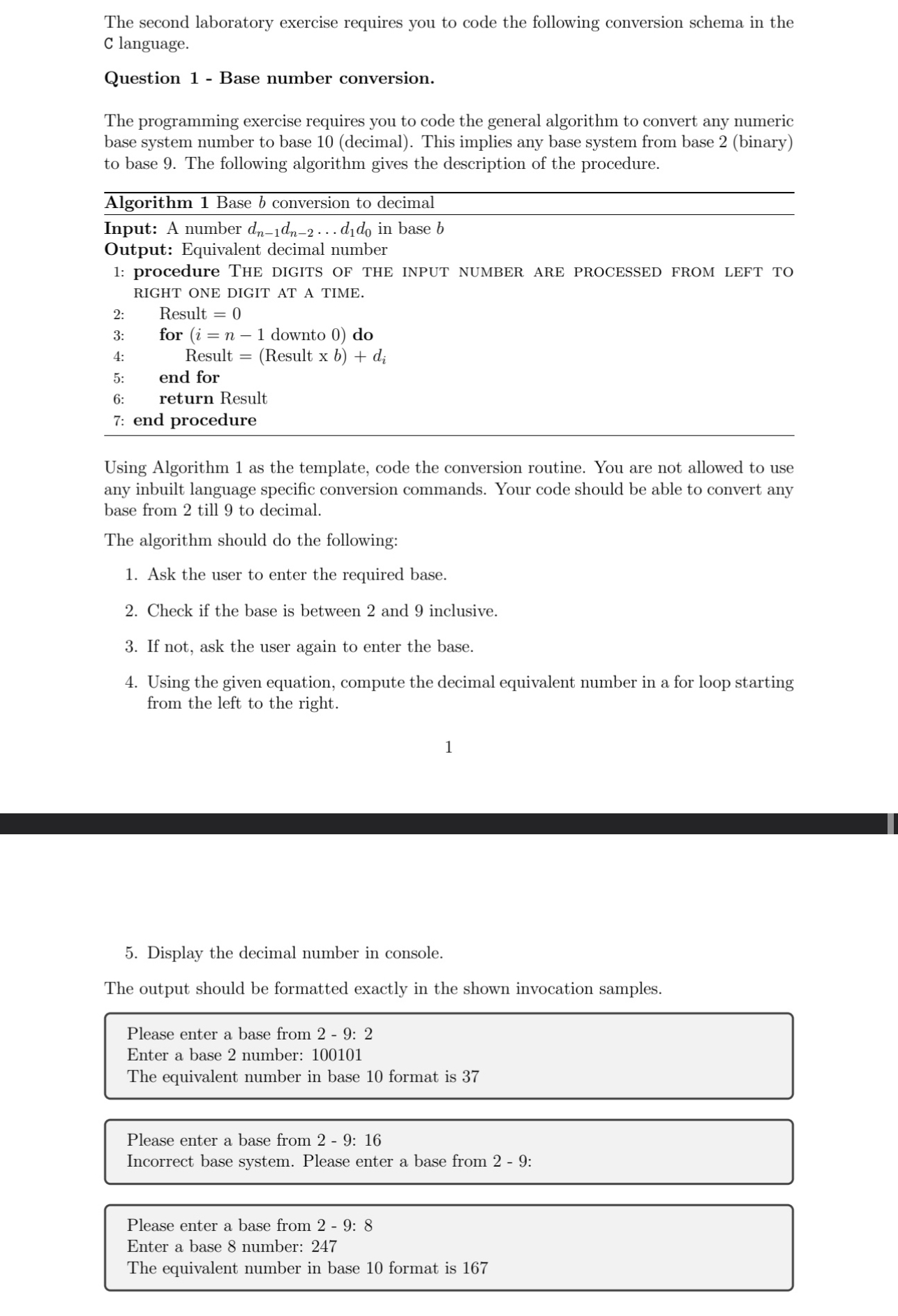 Display the decimal number in console. The output