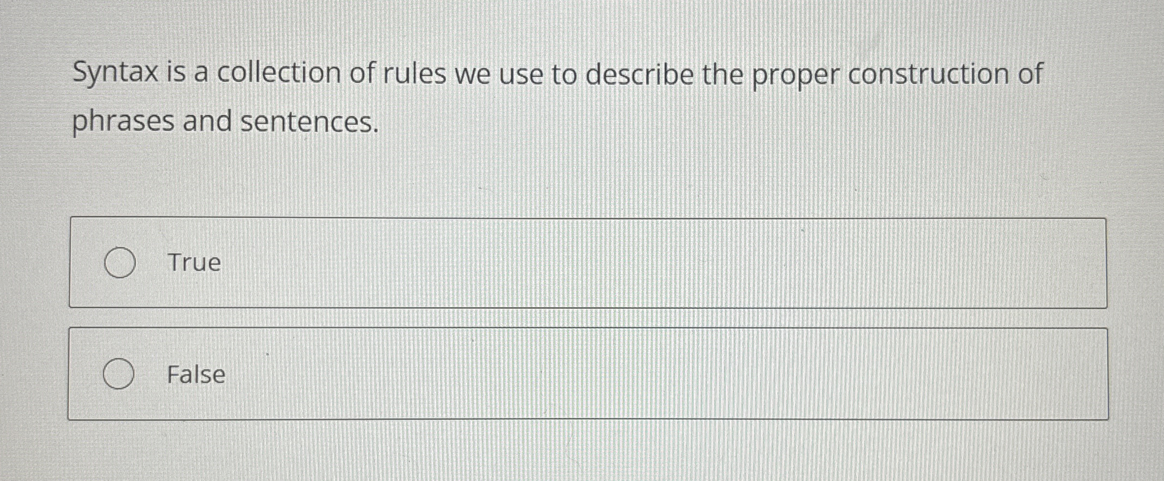 Syntax is a collection of rules we use to