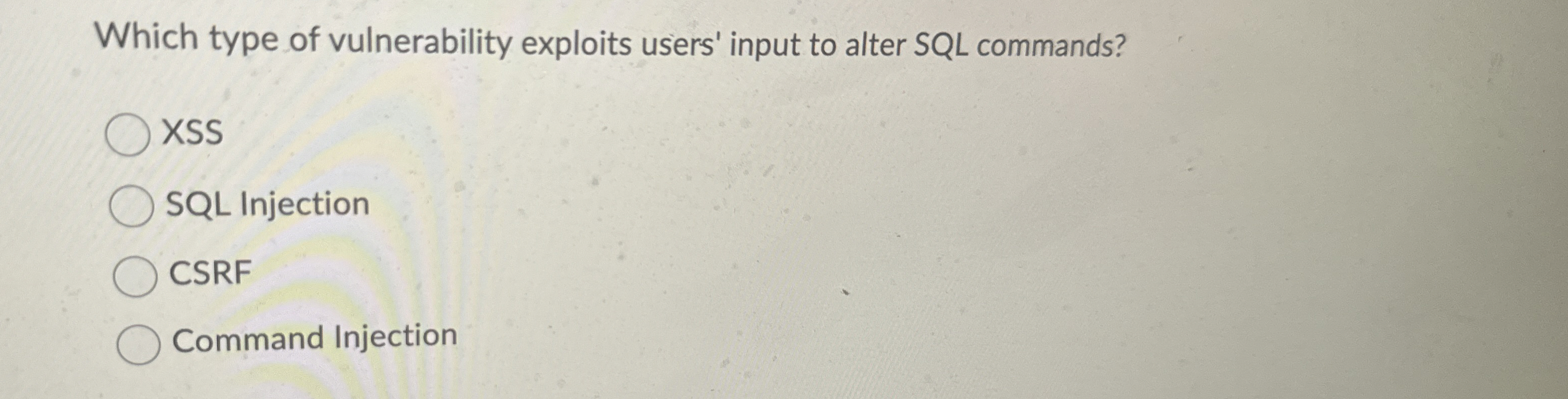 Which type of vulnerability exploits users' input