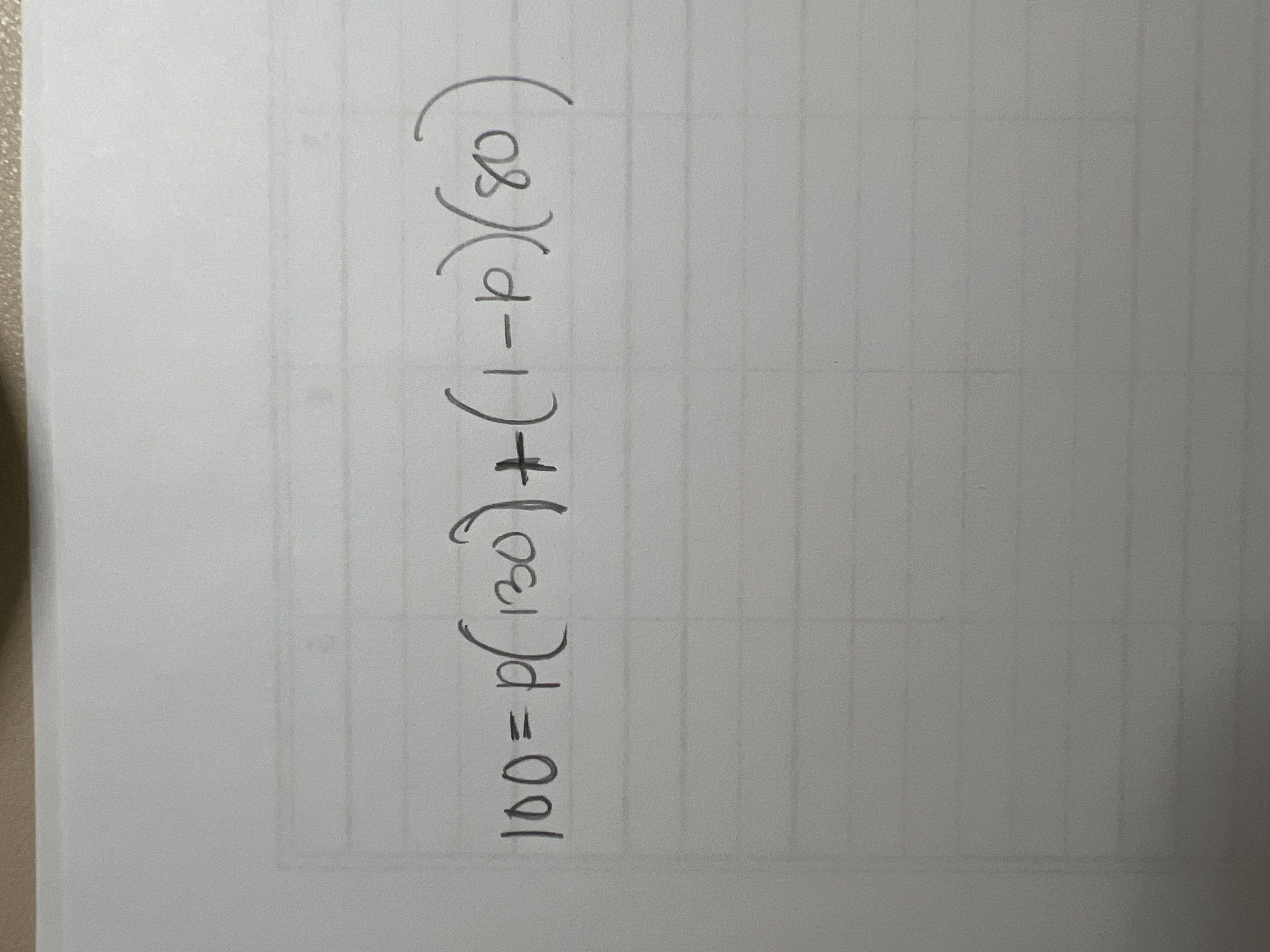 code class = "asciimath" > 1 0 0 = p ( 1 3 0 ) +