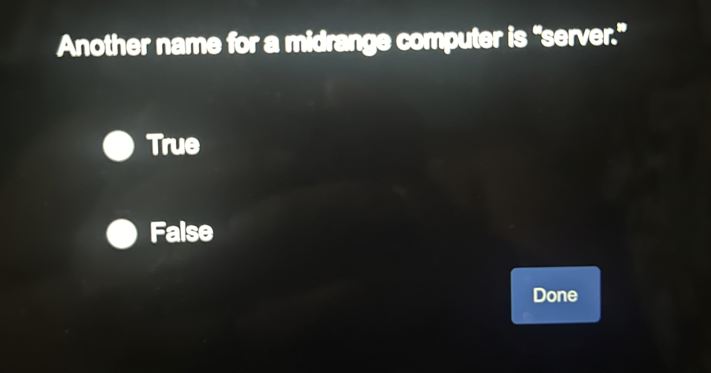 Another name for a mistrice computer is "server."