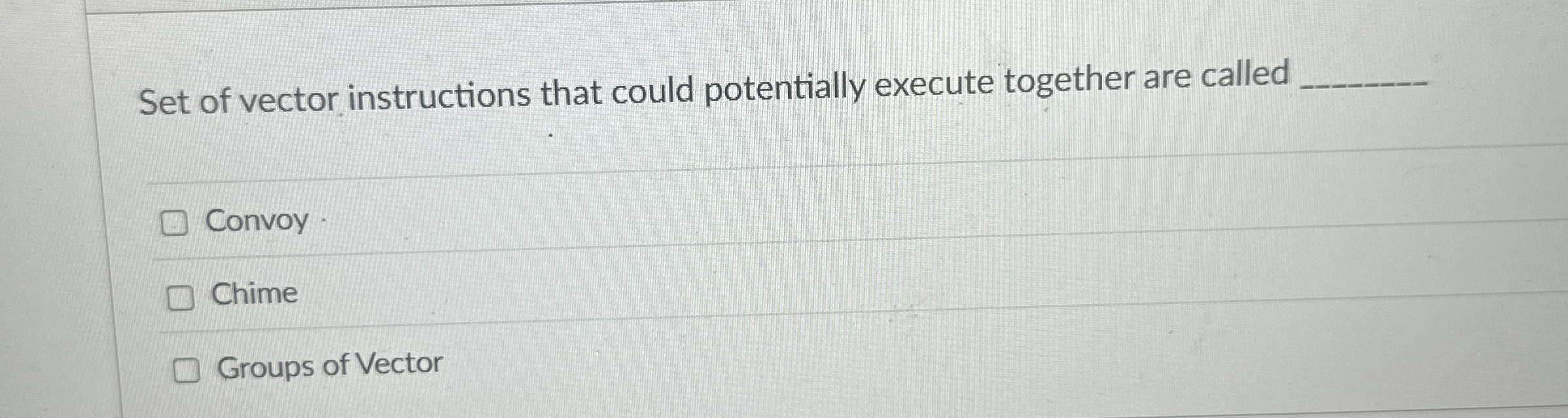 Set of vector instructions that could potentially