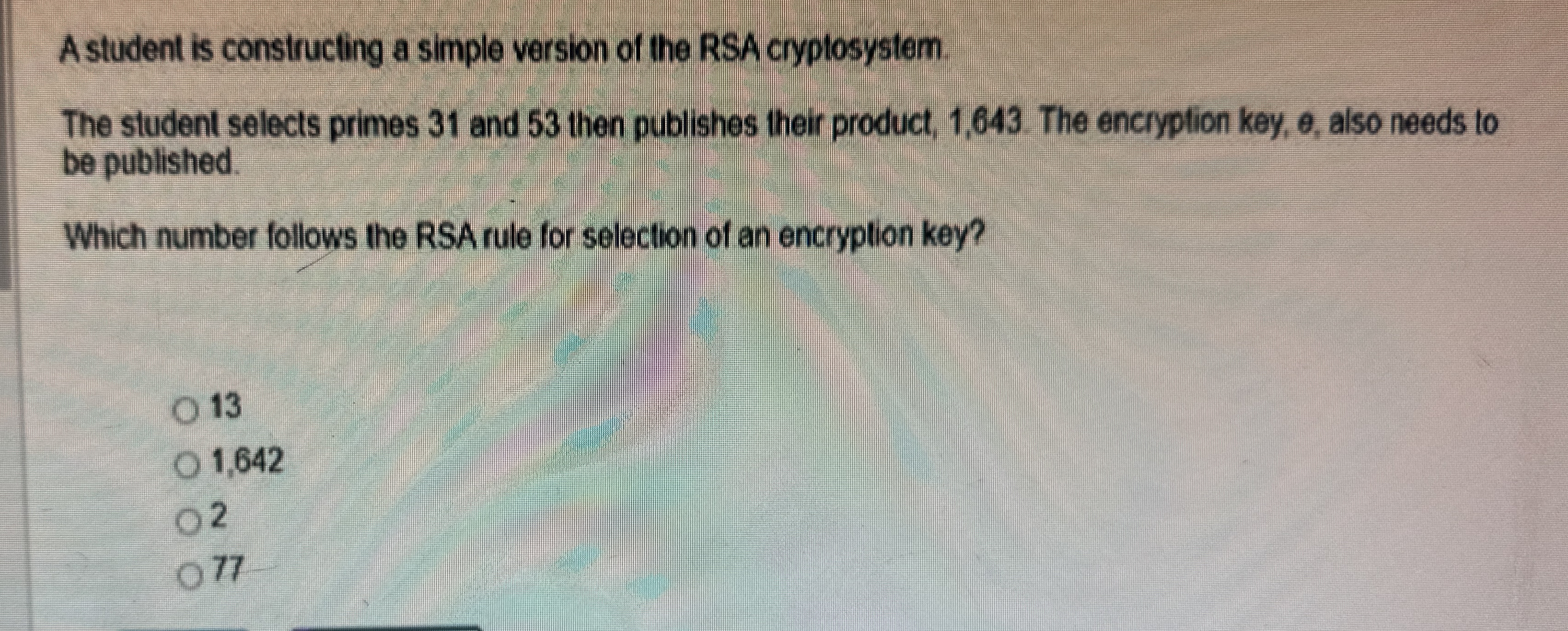 A student is constructing a simple version of the