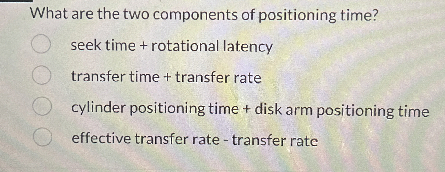 What are the two components of positioning time?