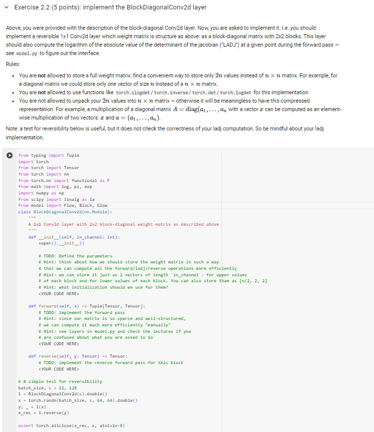 Exercise 2 . 2 ( 5 points ) : implement the