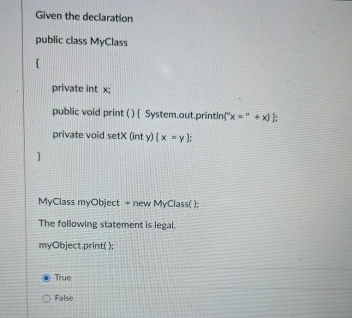 Given the declaration public class MyClassThe