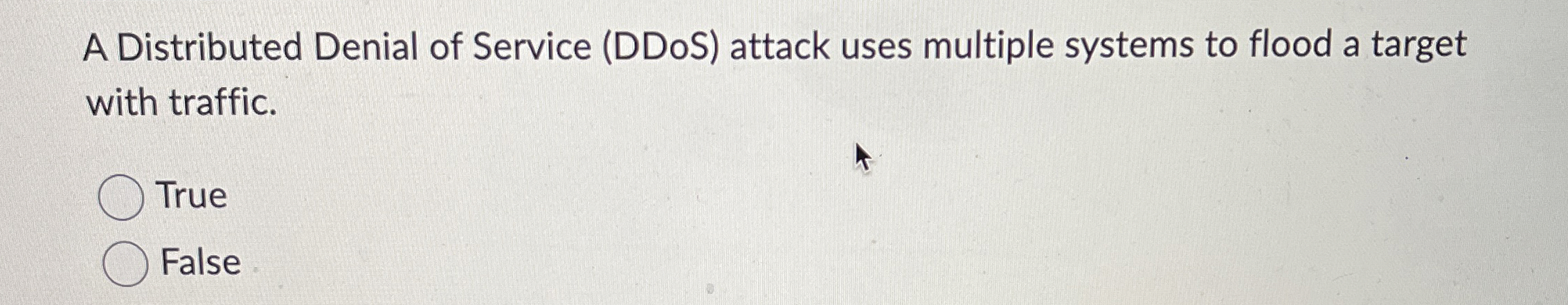 A Distributed Denial of Service ( DDoS ) attack