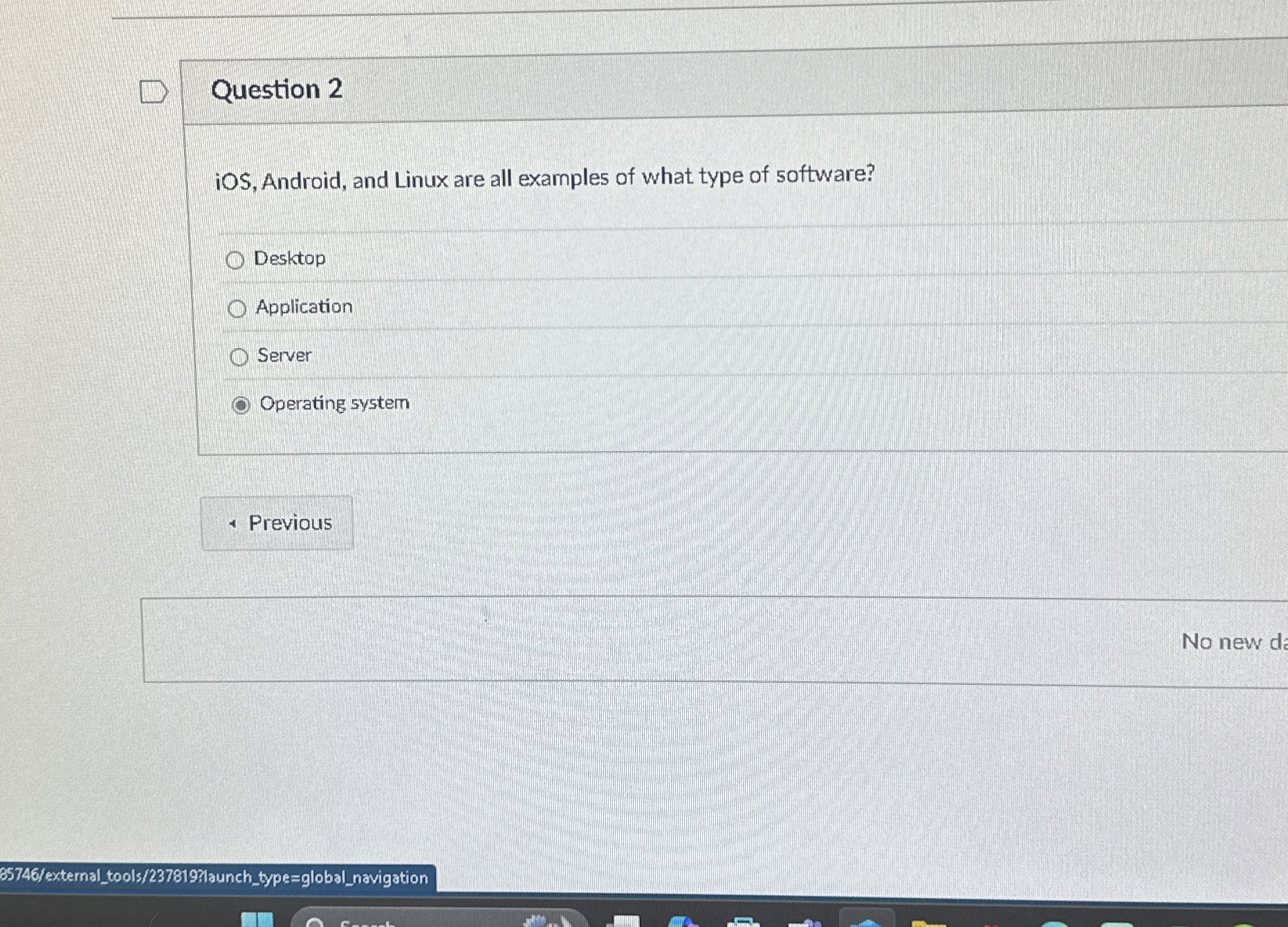 Question 2 iOS, Android, and Linux are all