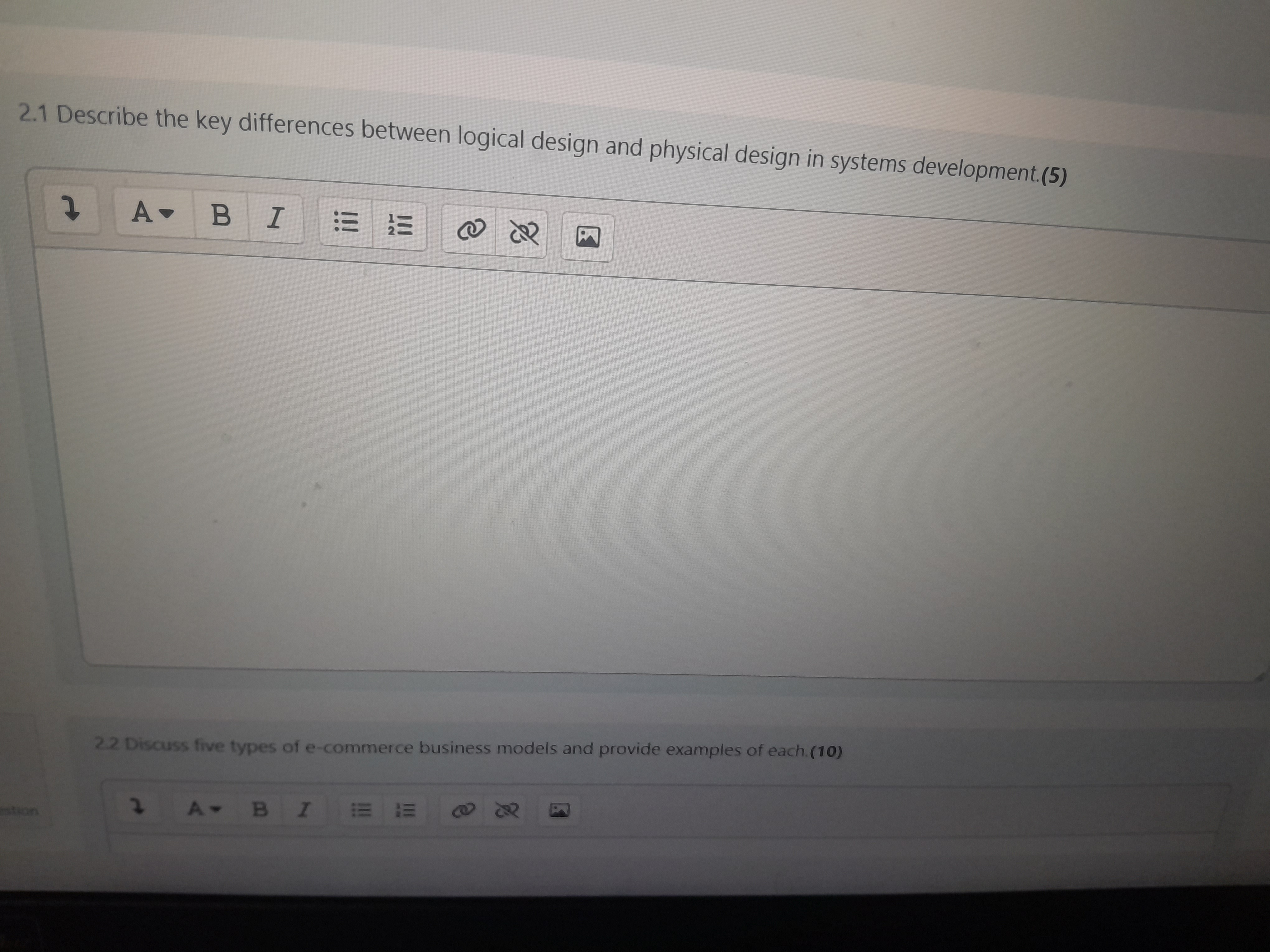 2 . 1 Describe the key differences between