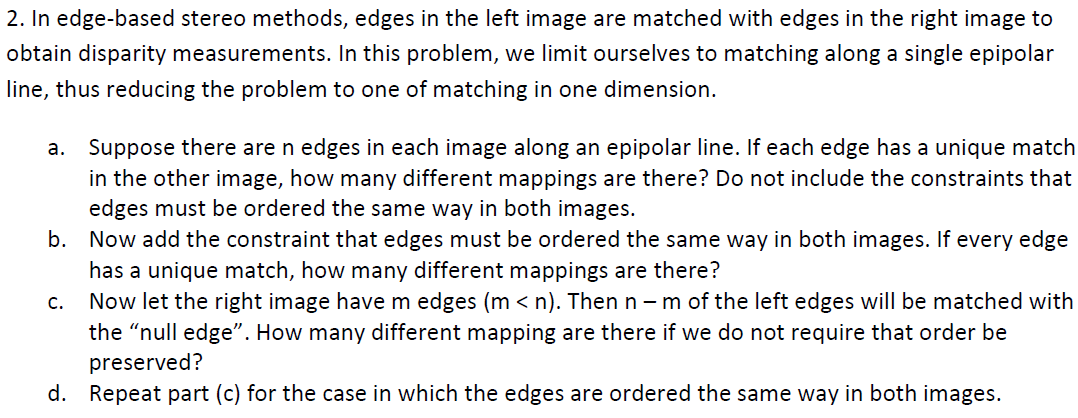 2 . In edge - based stereo methods, edges in the