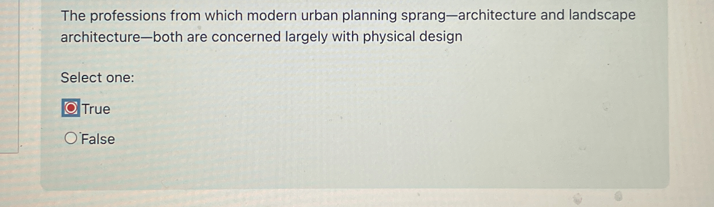 The professions from which modern urban planning