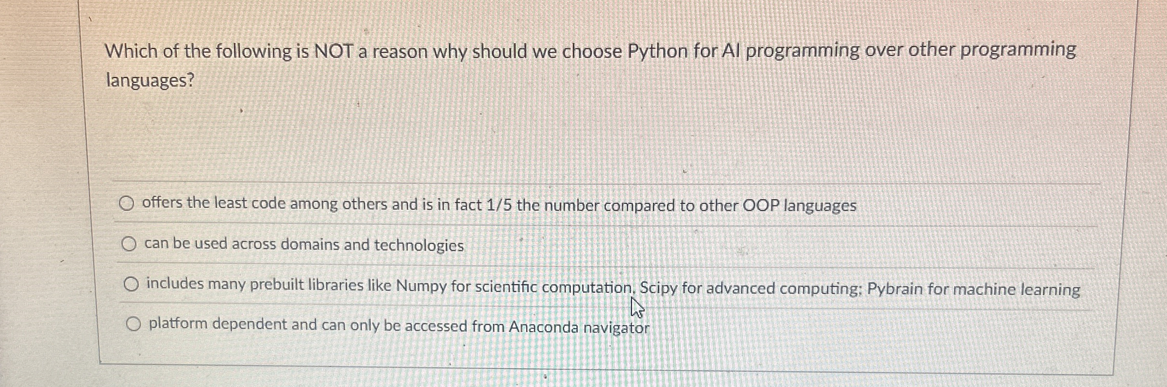 Which of the following is NOT a reason why should