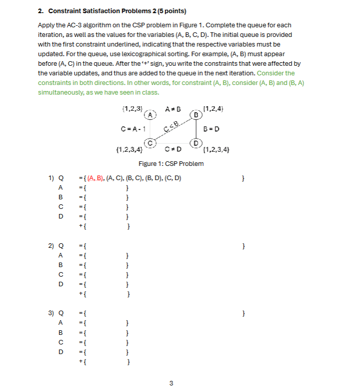 Q A = { , } B = { , } C = { , } D = { , } B C D