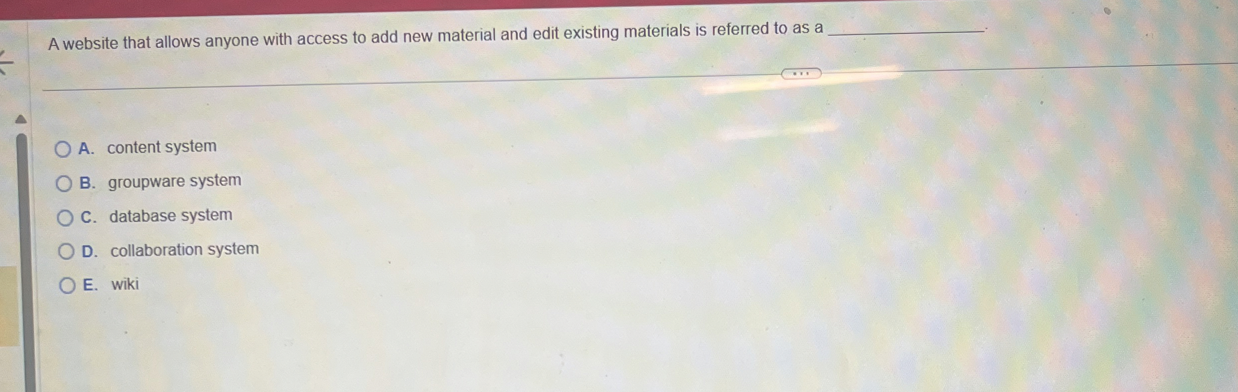 A website that allows anyone with access to add