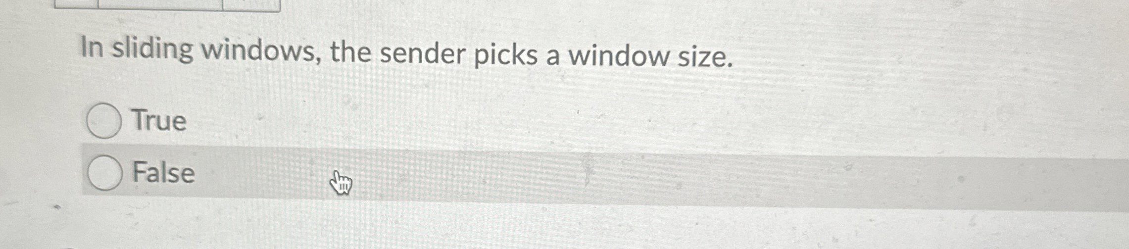 In sliding windows, the sender picks a window