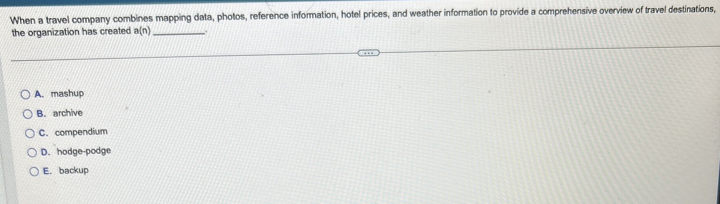 When a travel company combines mapping data,