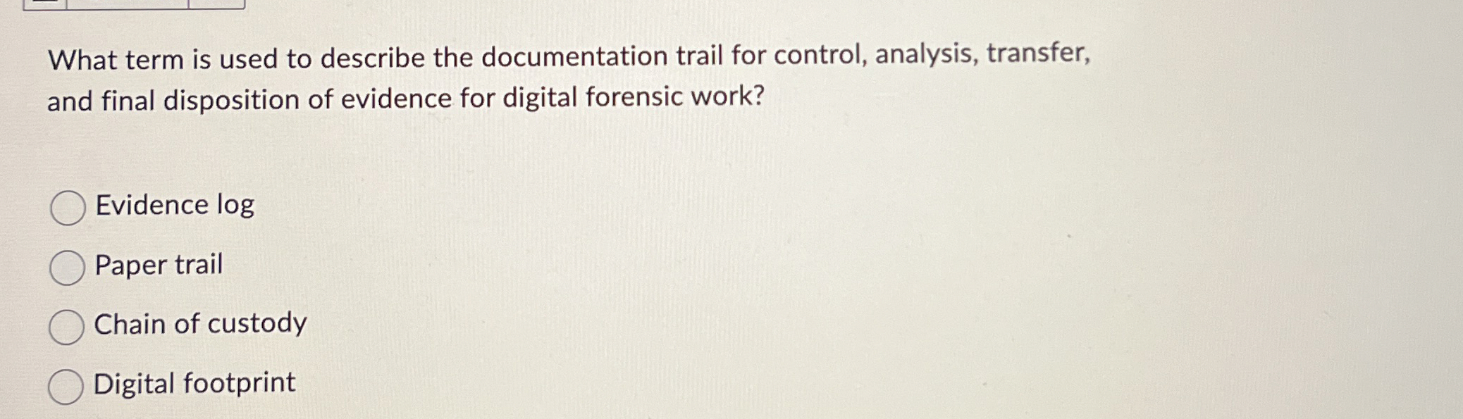 What term is used to describe the documentation