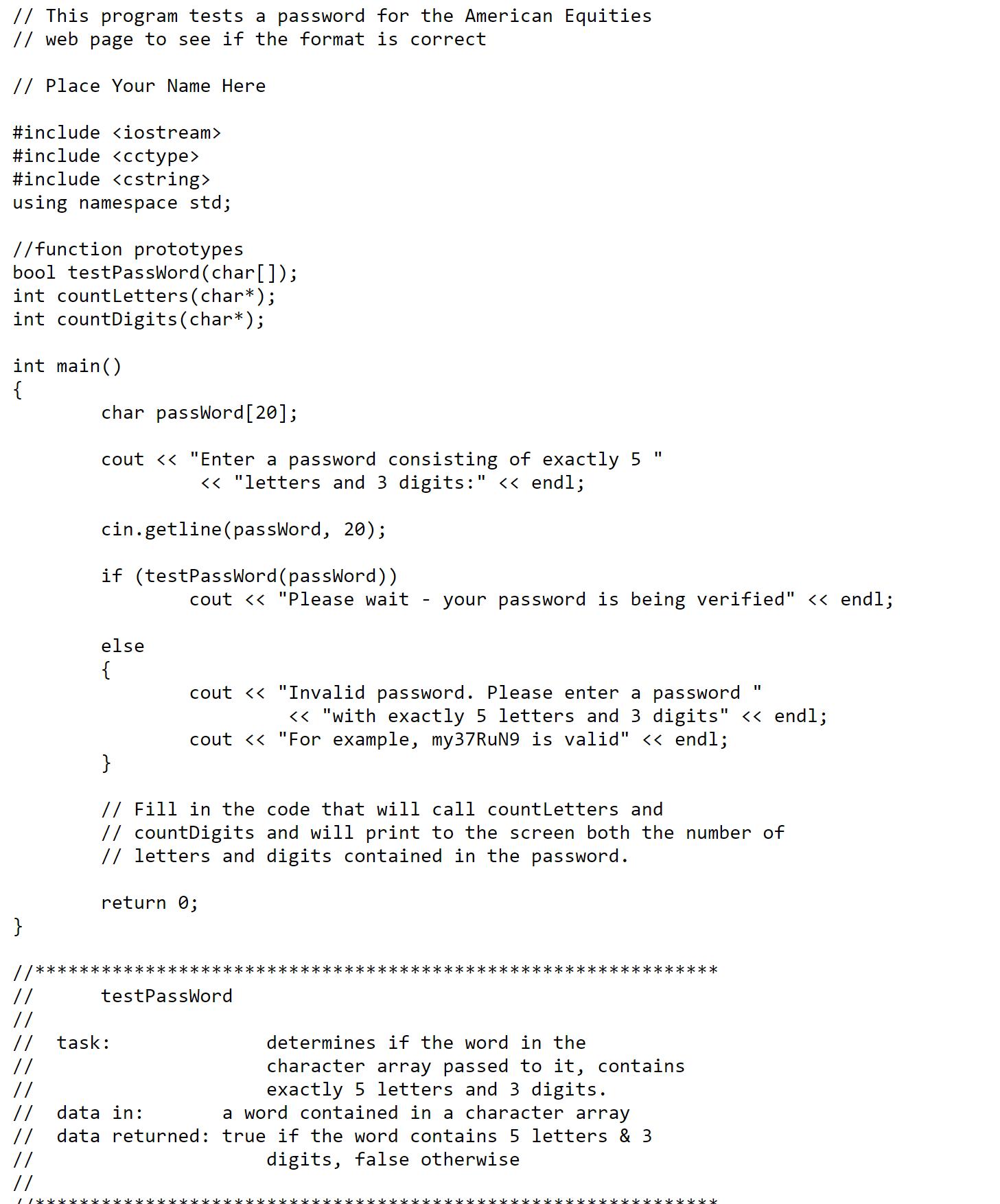 C + + pls Download the attached C - String