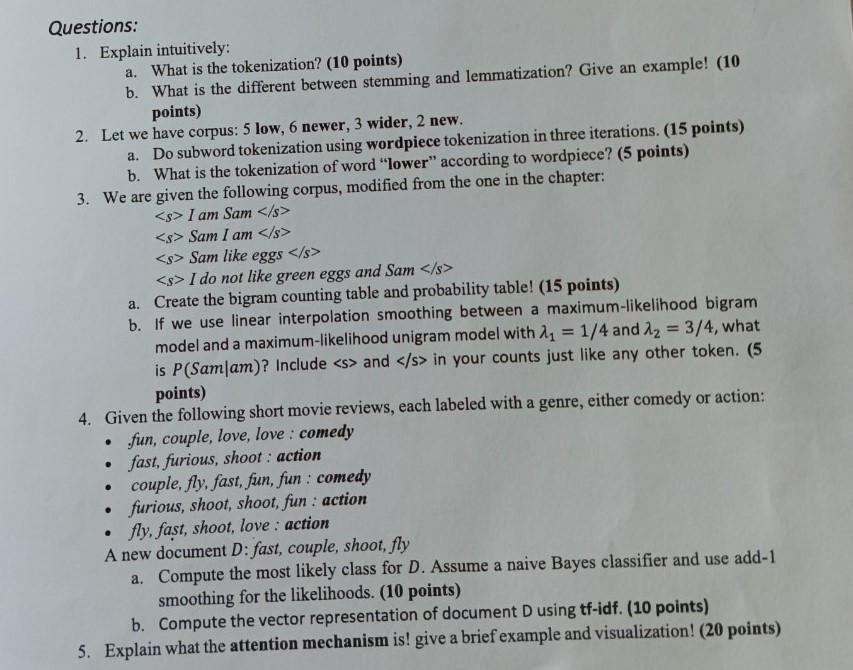 Help me to get the maximum points on these