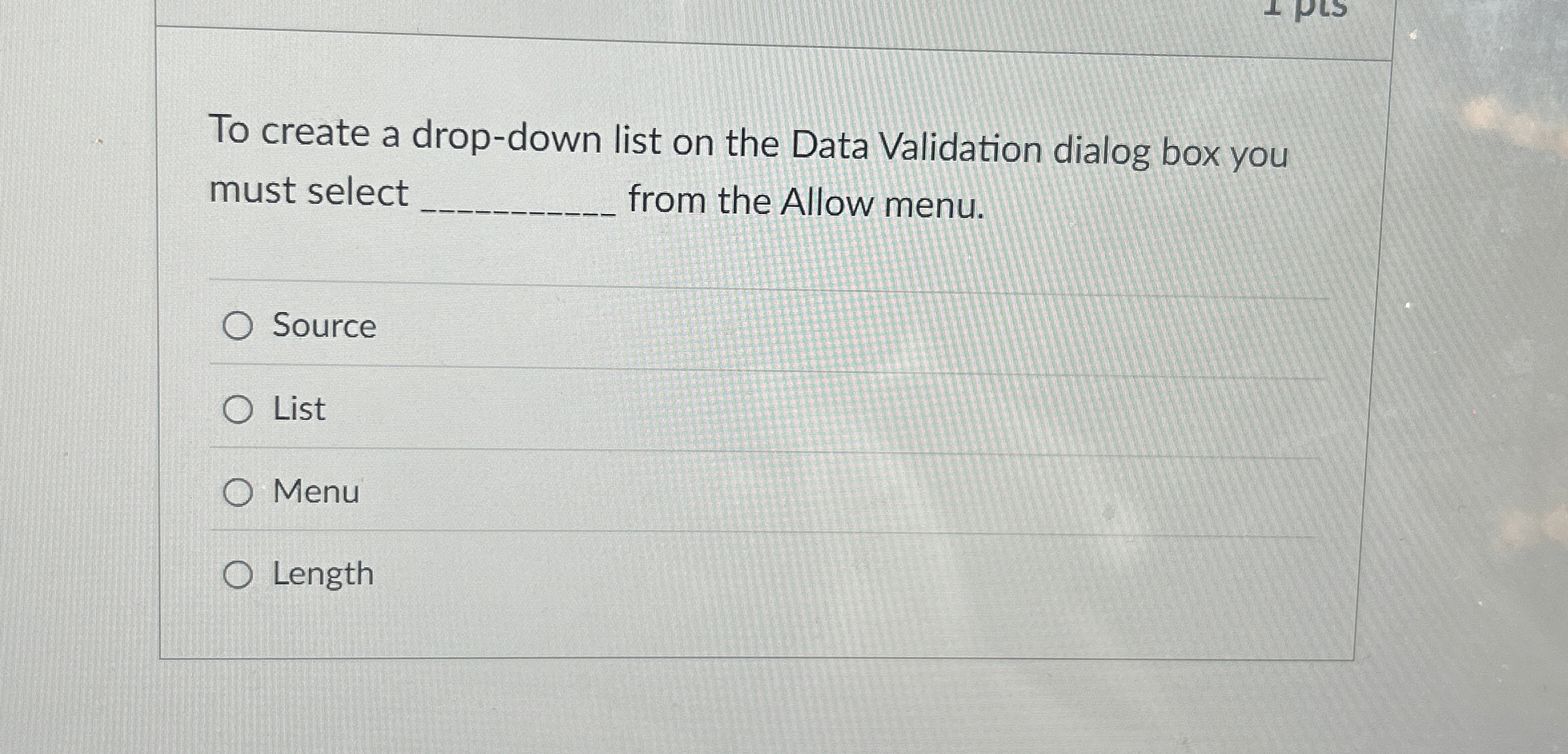 To create a drop - down list on the Data