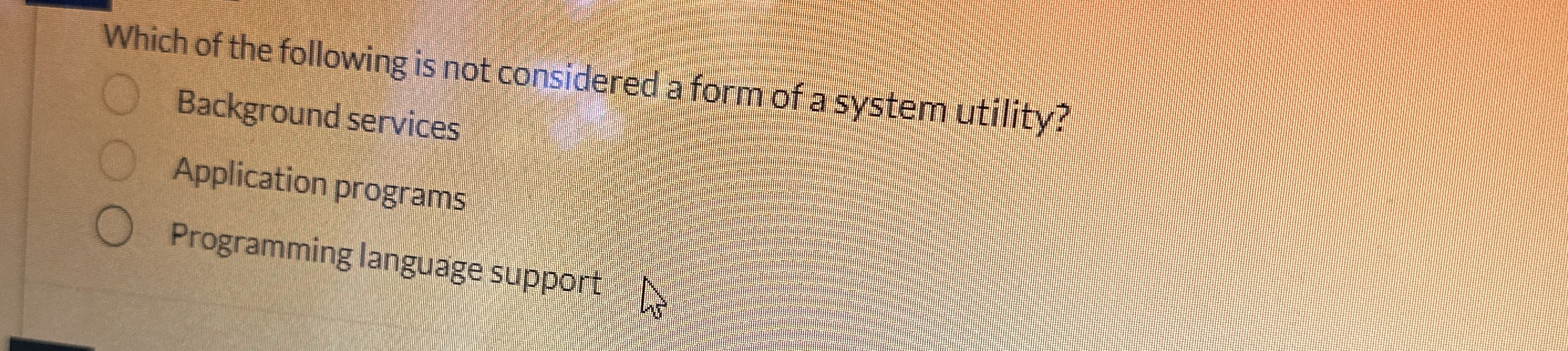 Which of the following is not considered a form