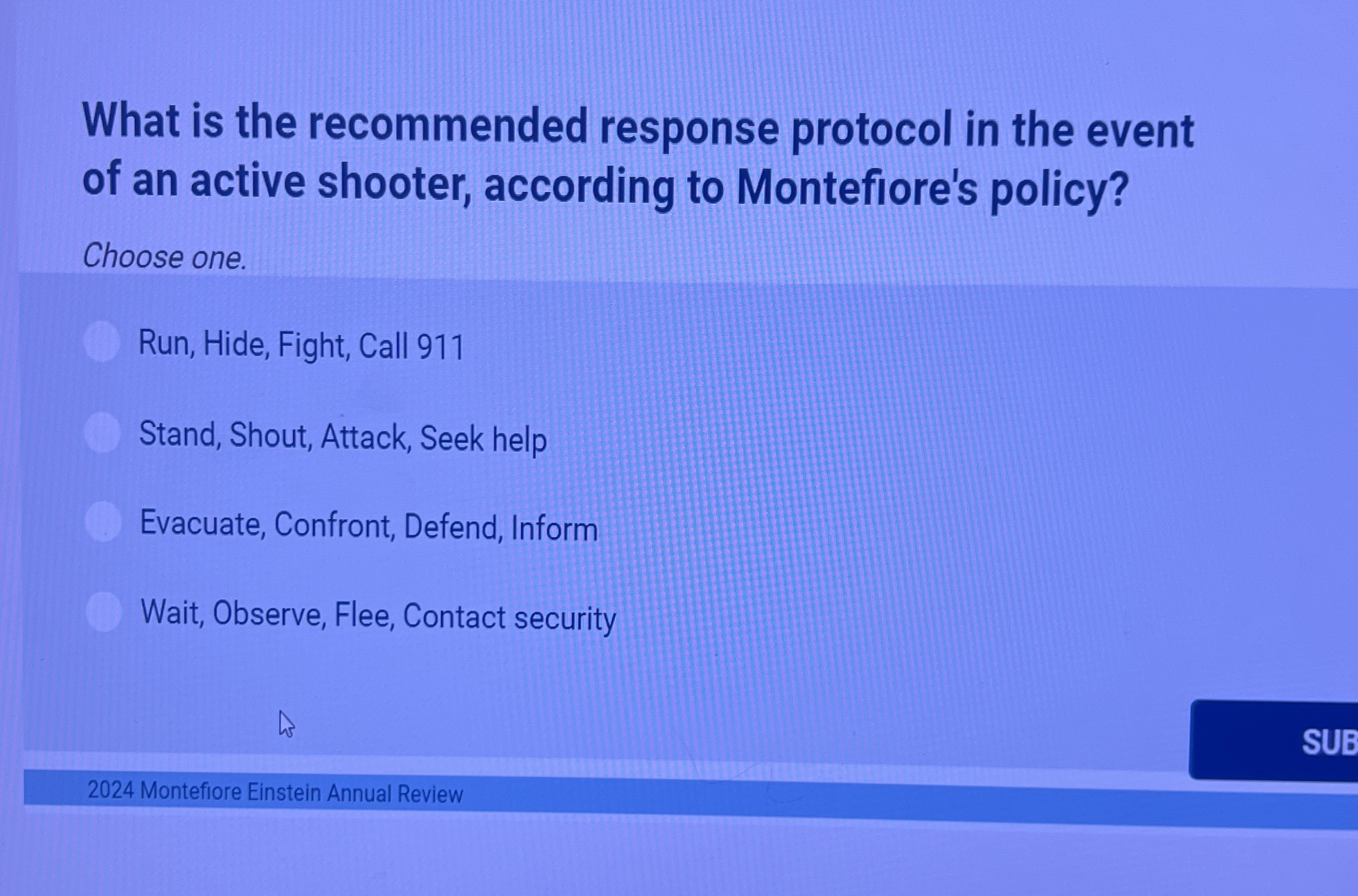What is the recommended response protocol in the