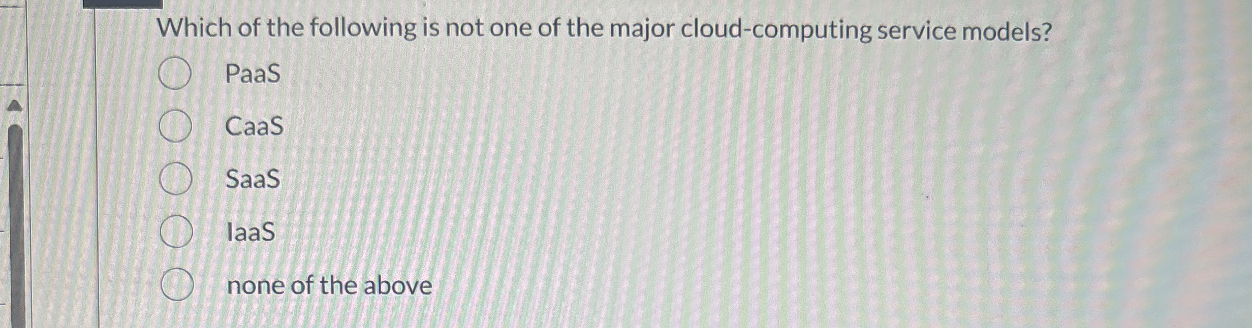 Which of the following is not one of the major