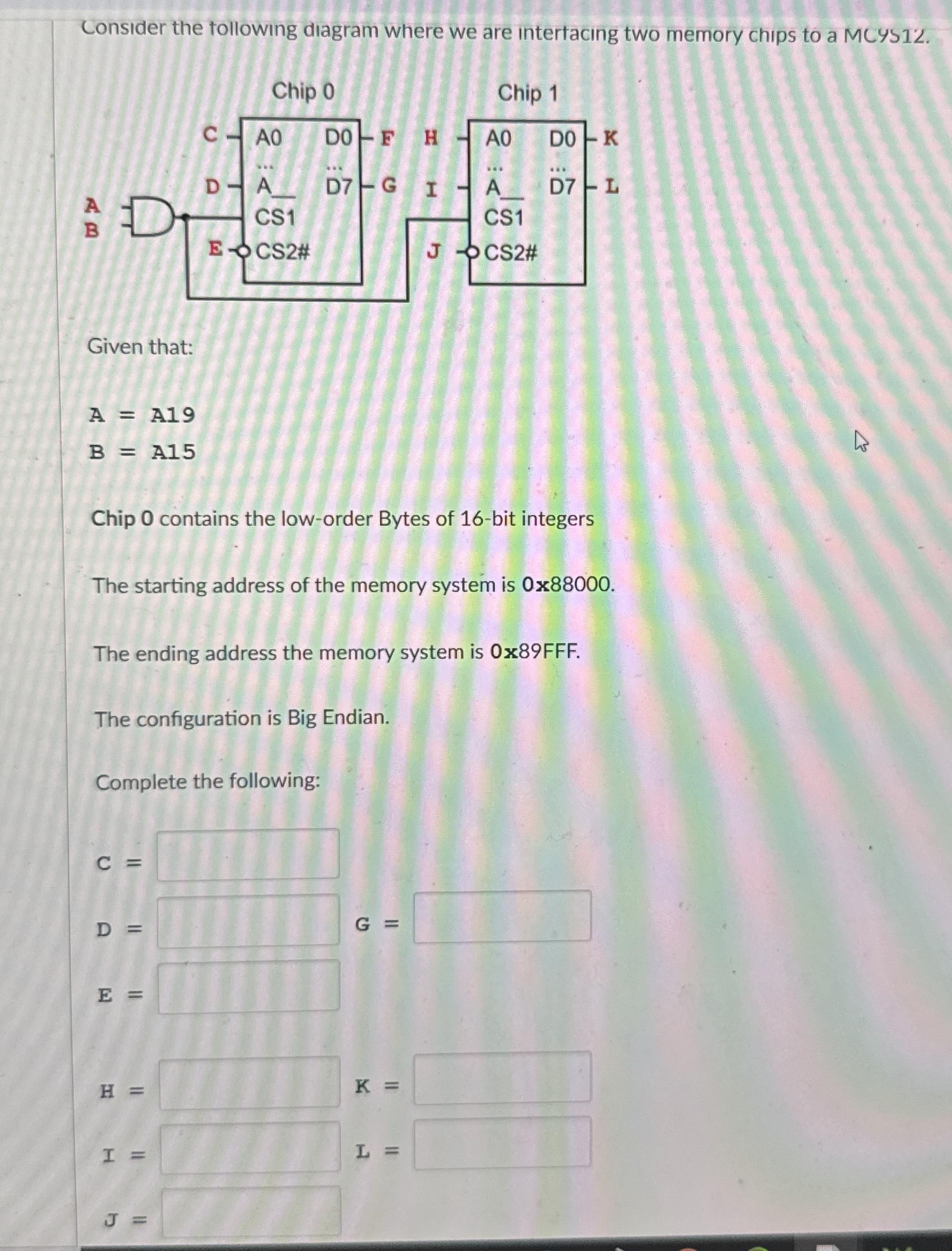 Consider the following diagram where we are
