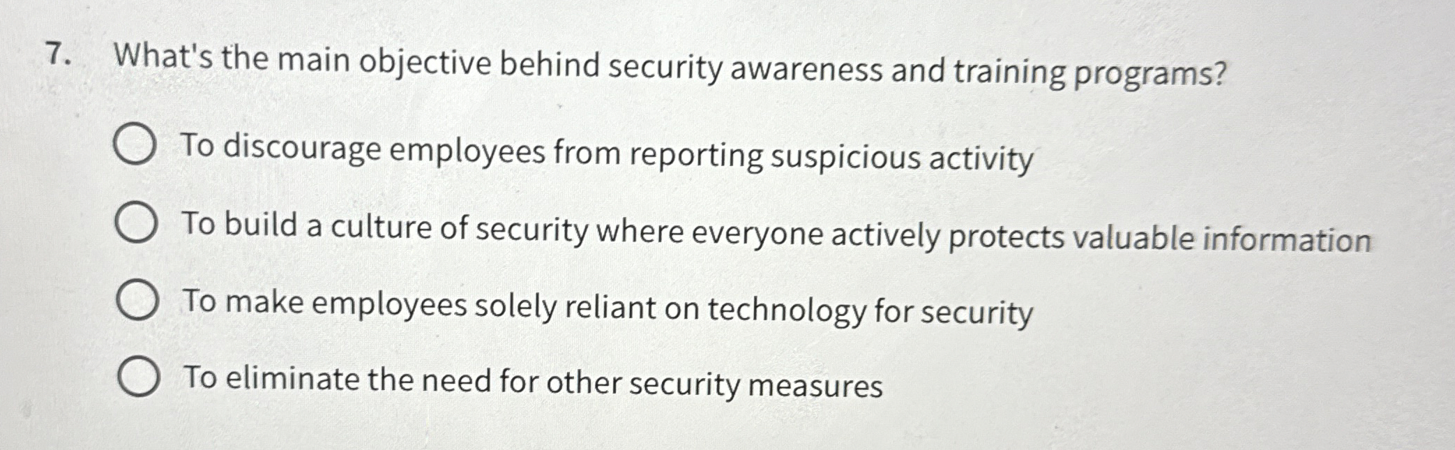 What's the main objective behind security