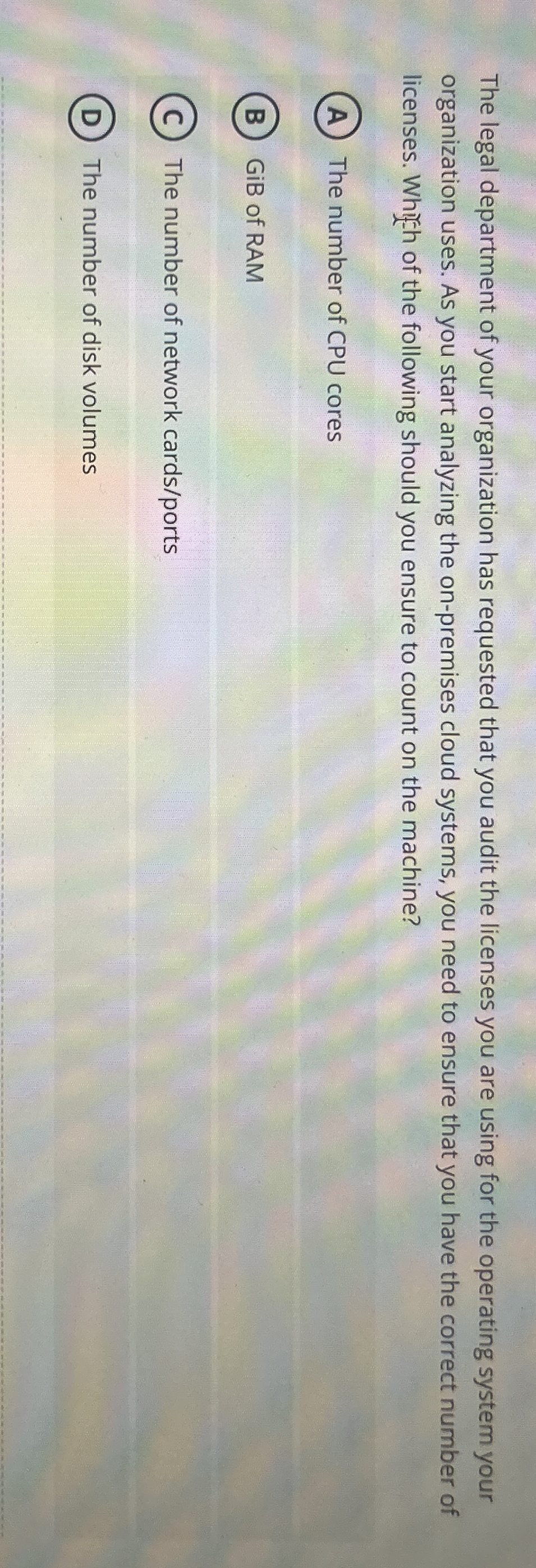 The legal department of your organization has