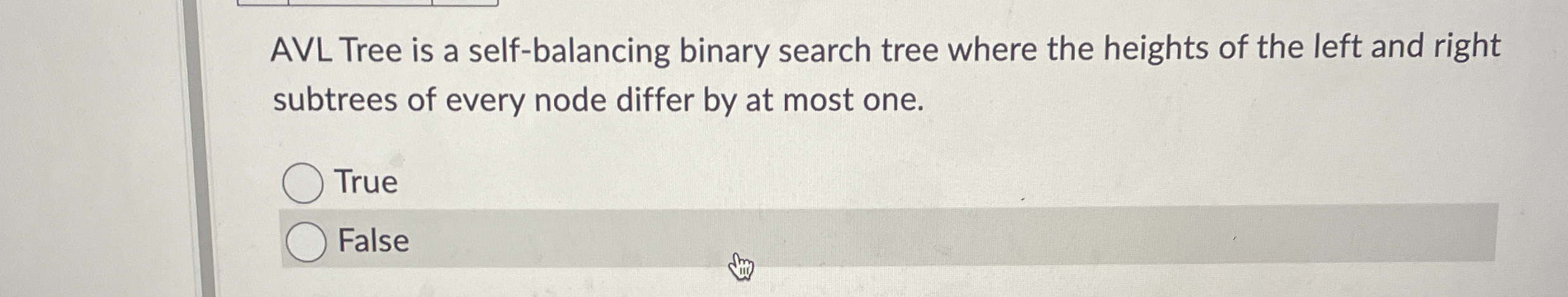 AVL Tree is a self - balancing binary search tree