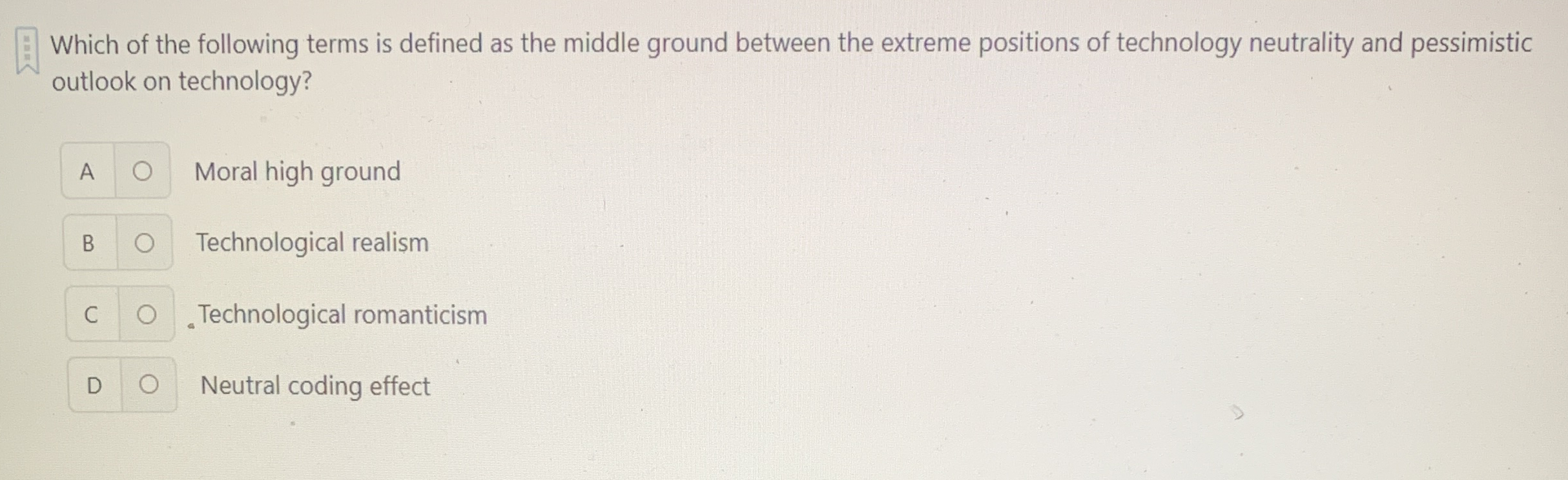 Which of the following terms is defined as the