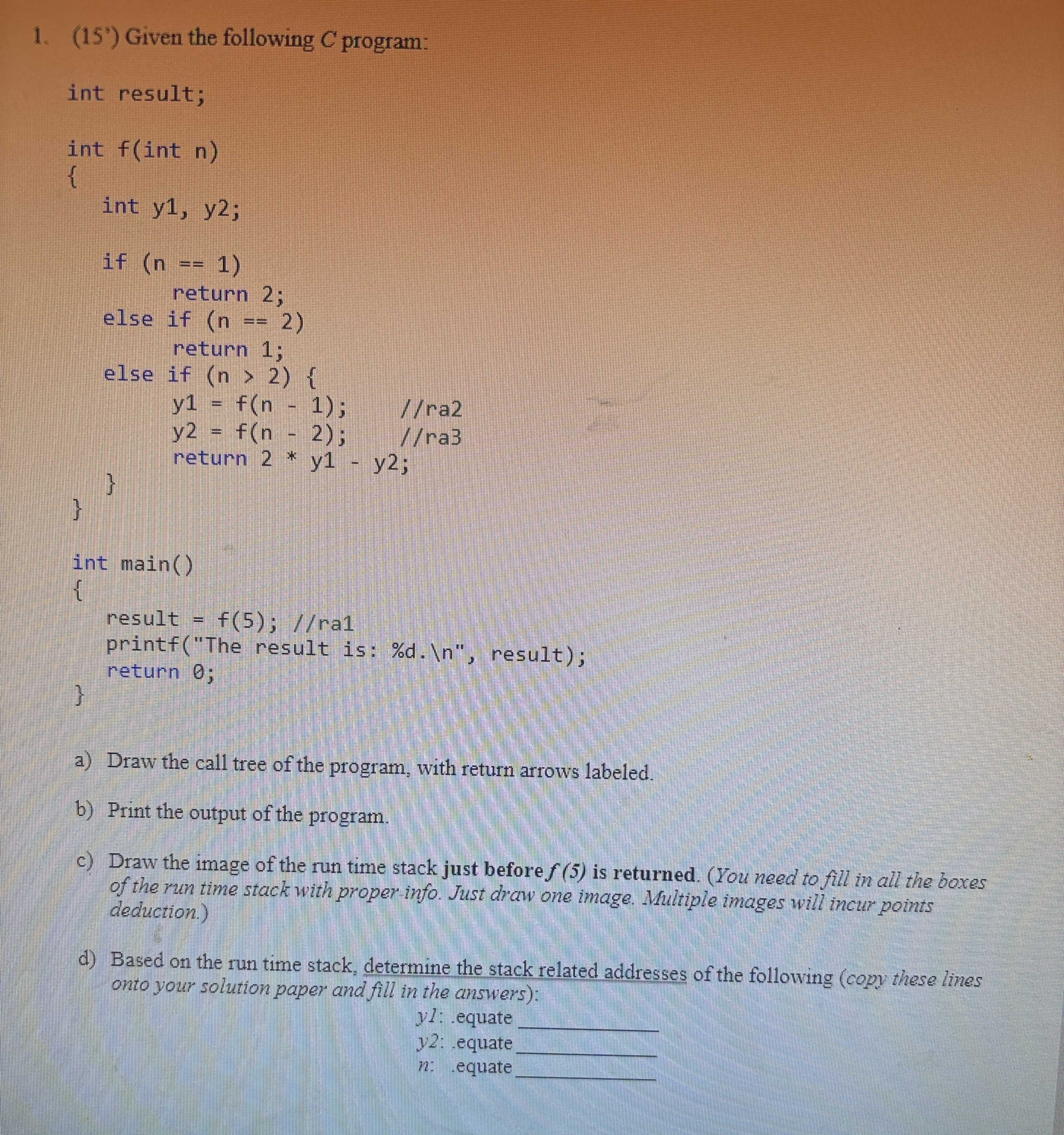 Computer Organization. Please help