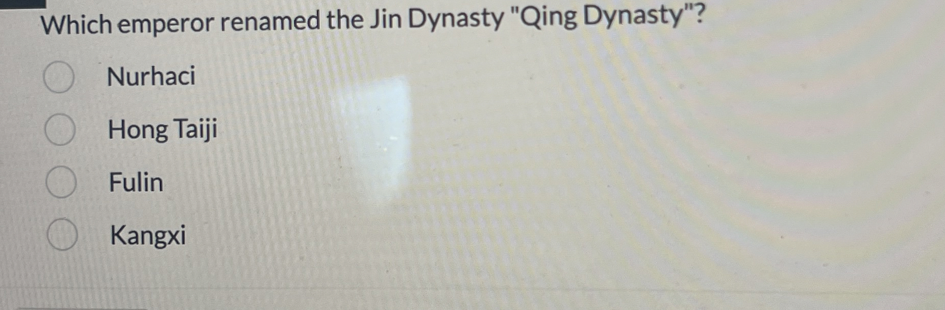 Which emperor renamed the Jin Dynasty "Qing