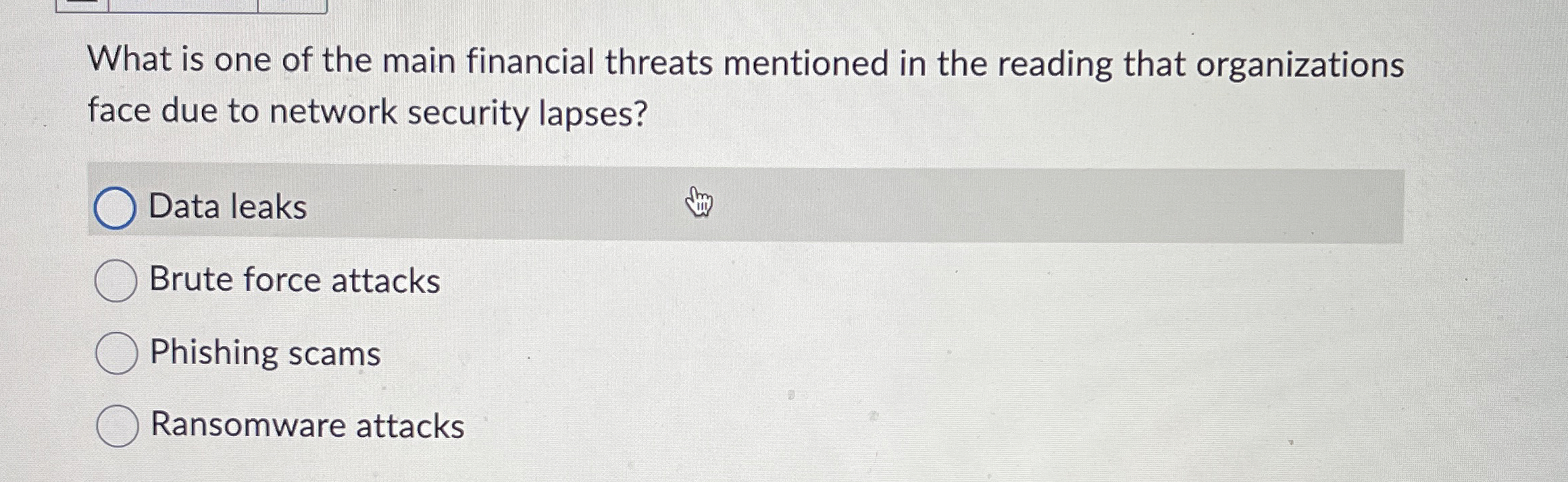 What is one of the main financial threats