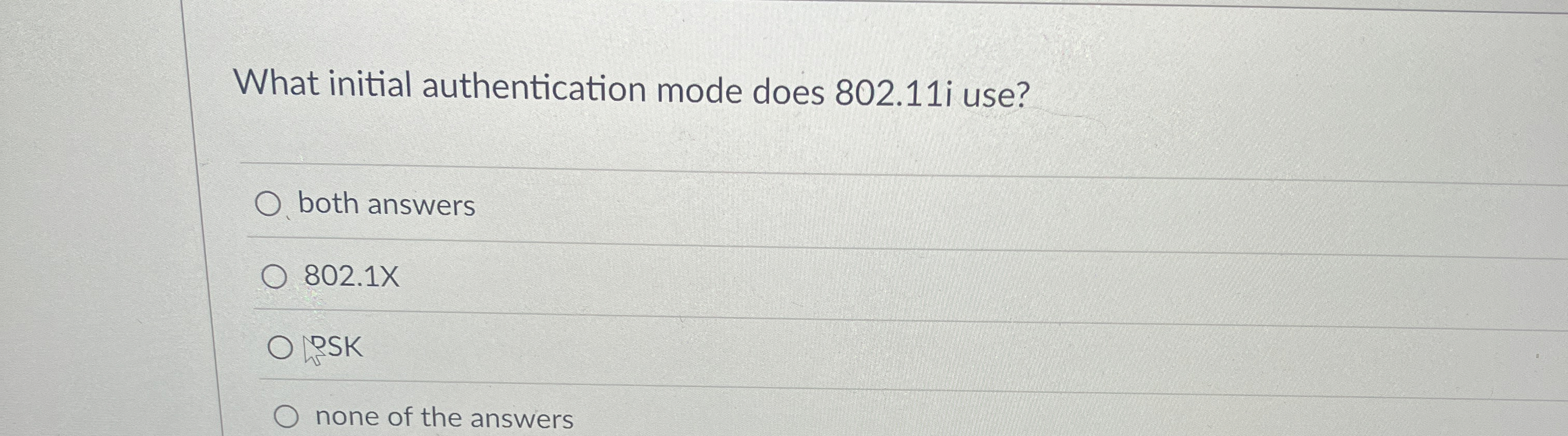 What initial authentication mode does 8 0 2 . 1 1