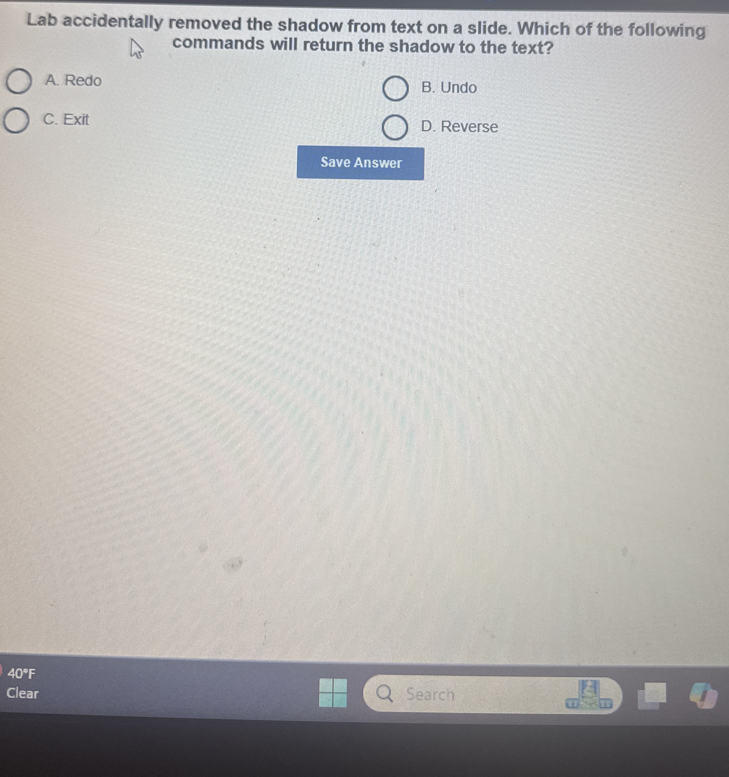 Lab accidentally removed the shadow from text on