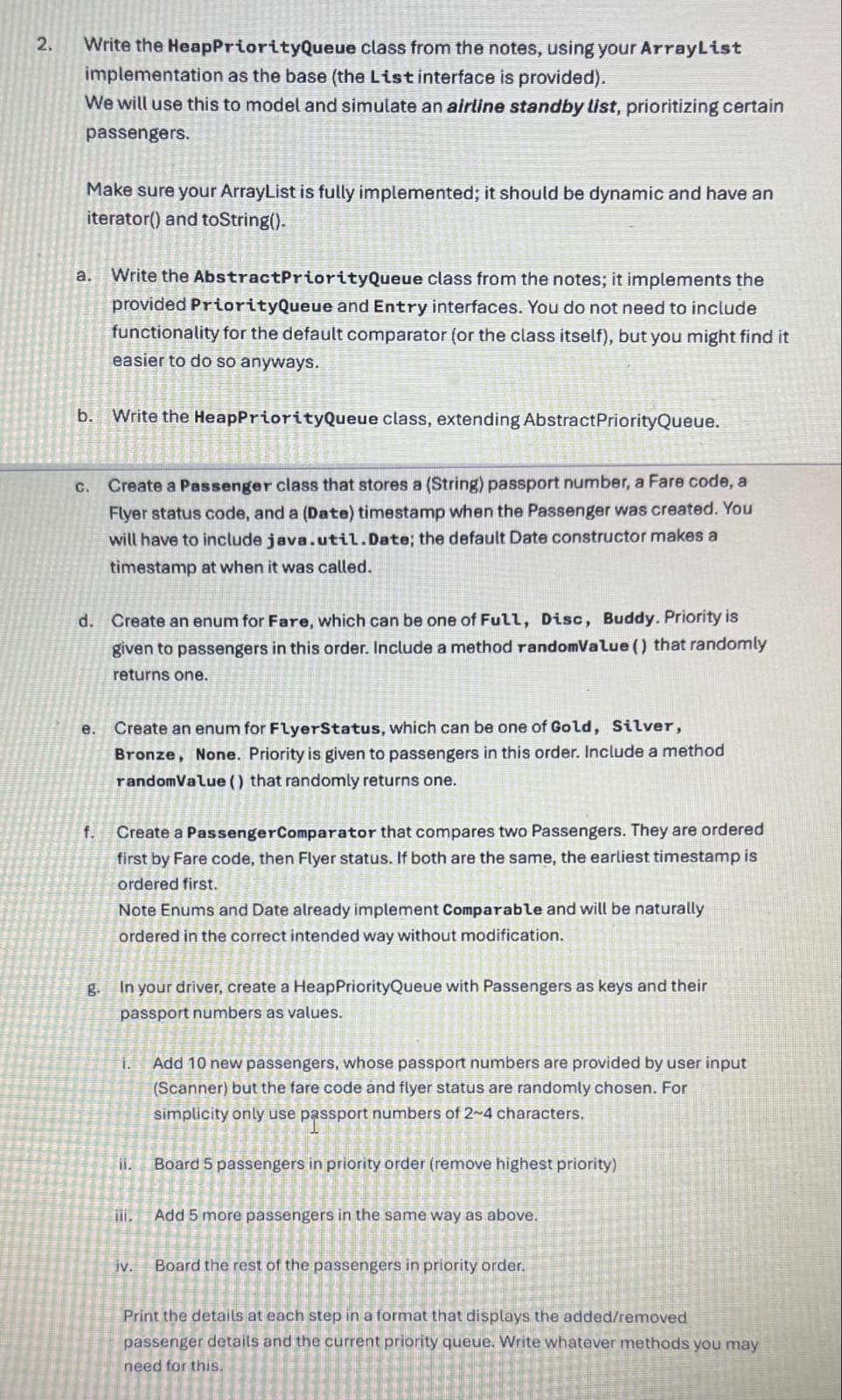 Write the HeapPriorityQueue class from the notes,